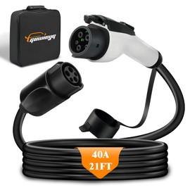 EV Charger Extension Cable, 21ft 40A J1772 Extension Cord for Electric Vehicle Fast Charging Compatible for All SAE J1772 Chargers