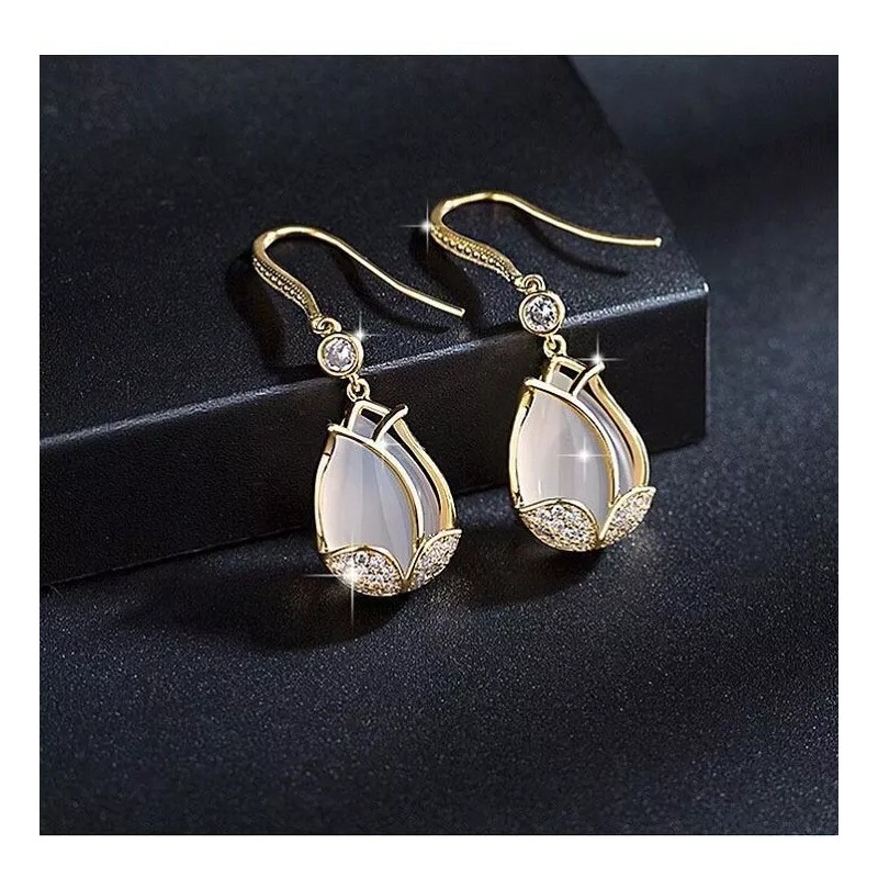 TENDER LIHOME Collar Y Aretes De Tulipán Flor Elegantes Para