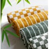 Soft Yarn-Dyed Bamboo Bath & Face Towel Shower Chess Yellow
