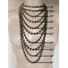 DragonWeave 9.5mm Extra Large Gunmetal Steel Ball Chain Mens Necklace