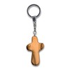 Olive Wood Cross Keyring