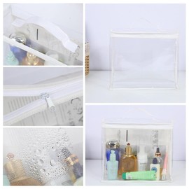 Clear Zippered Organizers, Wanfoou 8 Pcs Toy Storage Bags with Zipper, Clear Storage Bags PVC Toy Organizing Bags Toy Bags for Building Blocks Puzzles Toys (30 * 12 * 25 CM)