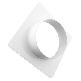 DGHAOP Plastic Air Duct Connector Flange Panel 6" Dryer Vent Wall Plate Duct Connector Flange for Ventilation Straight Pipe, Wall and Ceiling (Dia 138mm)