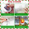 Lemical Christmas Window Decorations Lights with Suction Cup 3 Pcs