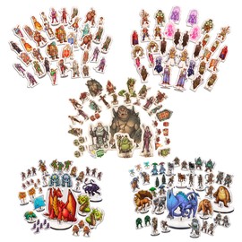 Wanderers Emporium Hard Flat DND Miniatures with Bases | Dungeons and Dragons Starter Set 5e Mini Figures, Pawns, Standees, Tokens (DM Starter Set, 183, Miniatures)