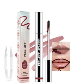 IATMOMOD Brownish Red Liquid Matte Lip Liner Stain Peel Off with Tweezer, Long Lasting, Waterproof Matte Lipstick Lip Gloss Tattoo for Women, Transfer-prof Lip Tint Makeup for All Skin Types 03#