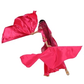 MUNAFIE Elliptic Worship Flags for Dance Praise Church Flags for Worship Banderas de Danza Dark pink