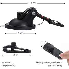 INMORVEN Suction Cup Hook, Improved Car Camping Accessories, Suction Hook, Extra Strong, Suction Cup Anchor, Suction Cups Motorhome Equipment Camper Accessories (Red Line, 4 Suction Cups with 4 Clips)