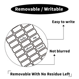 STARLIBOO Removable Labels, Blank Freezer Labels for Food Containers, 1x2 Inch Freezer Stickers, Freezer Labels to Write on/Waterproof Labels/Easy Peel Off (Black Border, 360 Labels)