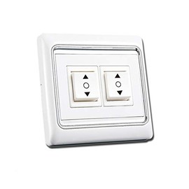 Rollerhouses AC506-01 3 Position ON/Off/ON Rocker Switch White AC120 60HZ Double Manual Wall Mounted Switch DPDT Work with Standard Mechanical Motor/Roller Shutter Motor