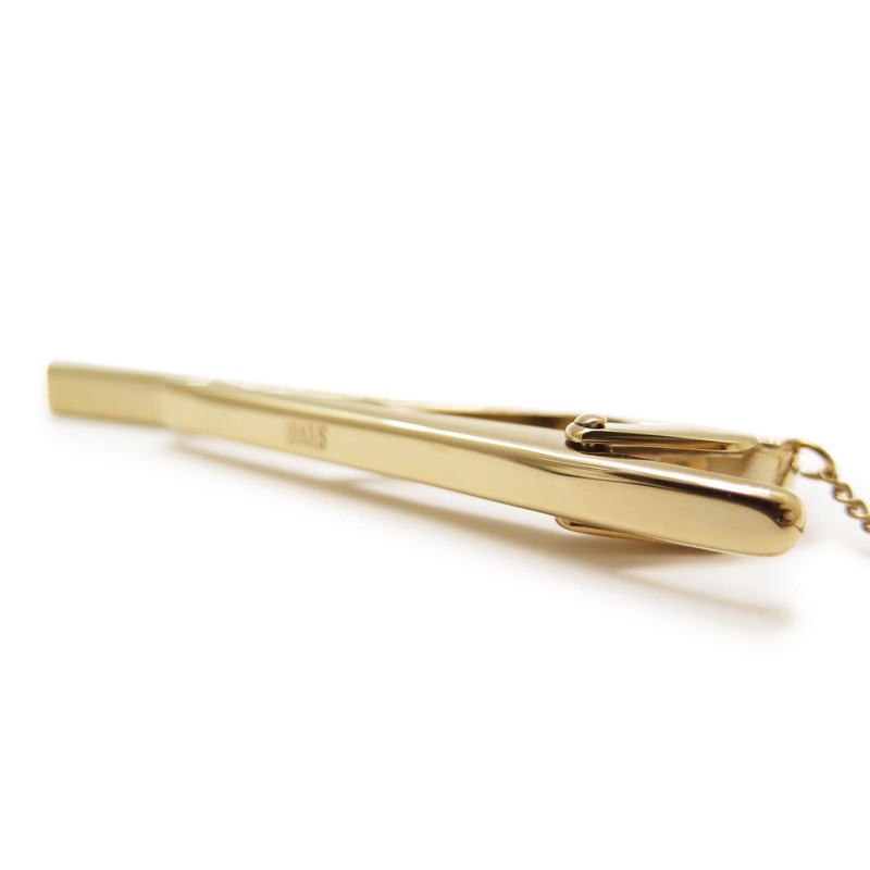 DAKS Gold White Butterfly Tie Bar Tie Clip, Brass, No