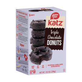 Katz Gluten Free Triple Chocolate Donuts | Dairy Free, Nut Free, Soy Free, Gluten Free | Kosher (1 Pack of 6 Donuts, 13 Ounce)