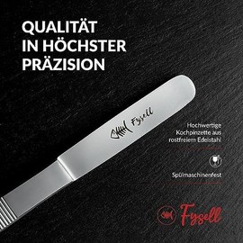 Fysell Cooking Tweezers 36 cm Extra Long for Cooking, Grilling & Baking - Barbecue Tweezers Made of Stainless Steel - Kitchen Tweezers for Decorating, Serving & Turning - Dishwasher Safe Meat Tweezers