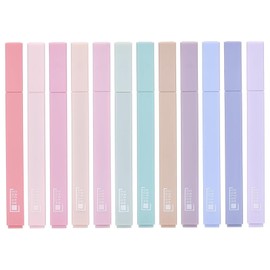Willingood [Pack of 12] Aesthetic Highlighters with Soft Chisel Tip, No Bleed Bible Highlighter Pastel, Dries Quickly Highlighter Pens