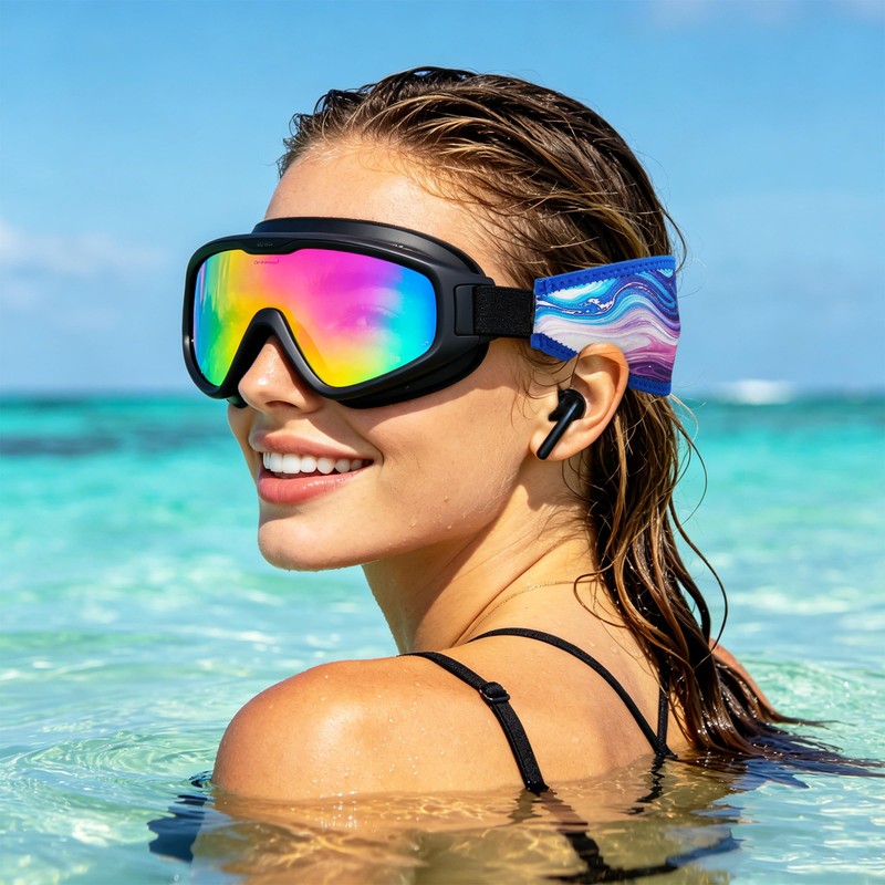 4 PCS Neoprene Mask Strap Cover for Diving Swimming Snorkel