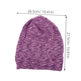 FRCOLOR Breathable Cotton Sleep Cap Bonnet for Women Adjustable Elasticity Beanie with Smooth Satin Lining for Curly Hair and Braids Versatile Chemotherapy Care Headwear