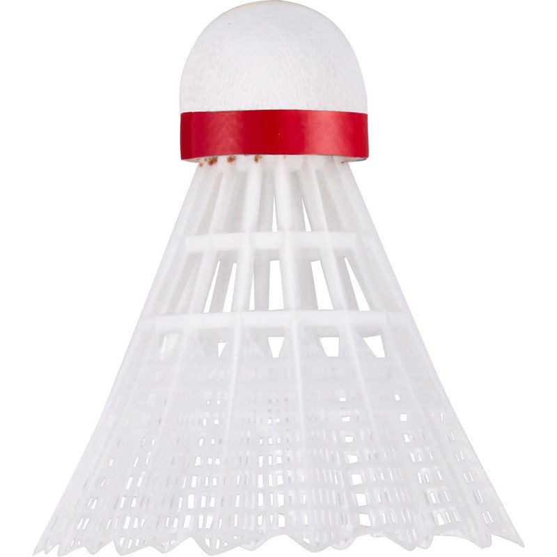 VICTOR Nylon Shuttlecock Shuttle 2000 6per Can, White / Red