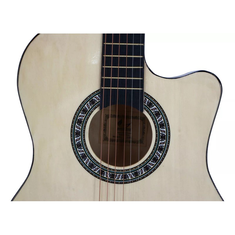 Breezee Market Guitarra Acustica Curva 38 Pulgadas Accesorios Funda Correa