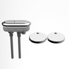 WinZo Toilet Oval Dual Flush Button with Toilet Seat Bolts