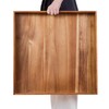 Serving Tray with Handles, 22 inch Large Square Ottoman Tray