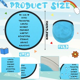 Vercraft 48 Pieces End of Year Gift Inspirational Flying Disc Fans Set Motivational Beach Fun Foldable Hand Fan with Bag for Students Summer Birthday Outdoor Activity Game School Prizes Party, 8 Color