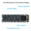 M.2 to SATA 3.0 Adapter [6-Port], RIITOP M.2 NVMe to