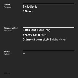 INBUS® 71096 Allen Key (Extra Long) 5.5 mm - Made in Germany