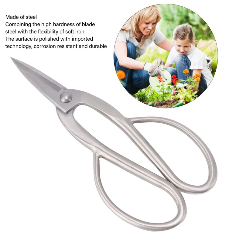 Bonsai Scissors 20CM Stainless Steel Indoor Garden Shears Floral Stem