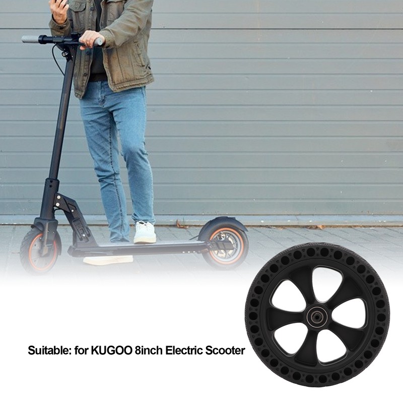 Electric Scooter Solid Rear Wheel Tire Assembly With Wheel Hub