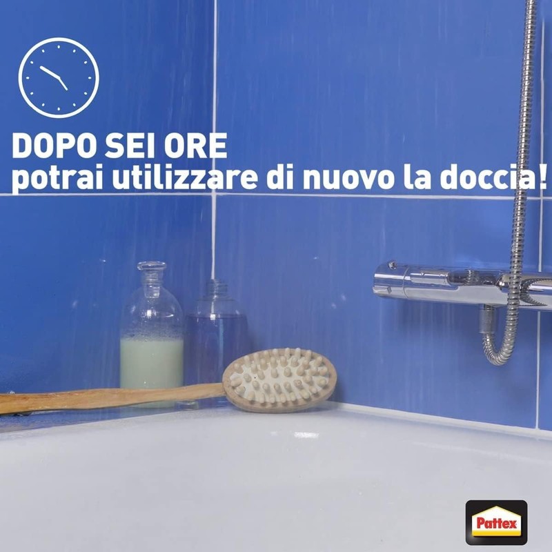 Pattex RE-NEW Bianco Sigillante Bagno e Cucina, 80 ml