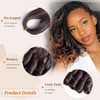 Flyroseing French Curl Braiding Hair, Brown Hair Extensions for Braiding