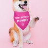 Happy Birthday Mommy Red Dog Bandana Triangle Dog Scarf Decorations