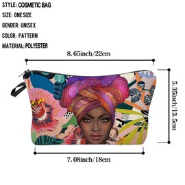 Livel lhood Black Girl Cosmetic Bag for Women Cute Small Makeup Bag for Purse Travel Toiletry Zipper Pouch for Girls Gift for Sisters Black Girl Makeup Bag for Her