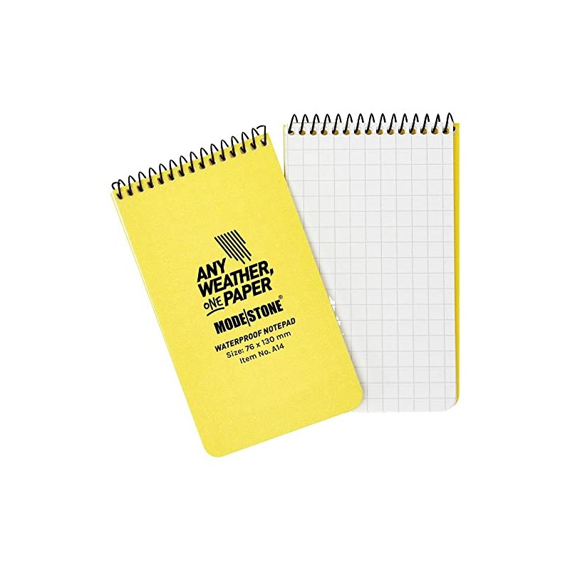 MODESTONE Outdoor Notepad 7.6 x 13 cm Bound Cover Spiral