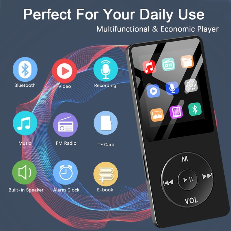 MP3 Player with Bluetooth, Portable 32GB MP3 Music Players with