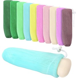 Bolsa de Jabón de Malla Exfoliante Bolsa de Rejilla para Guardar Jabón Red de Espuma de Burbujas para Herramienta de Limpieza Facial Corporal, Colores al Azar (20 Piezas)