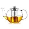 CNGLASS 40oz Glass Teapot with Removable Infuser,Clear Tea Kettle Stovetop