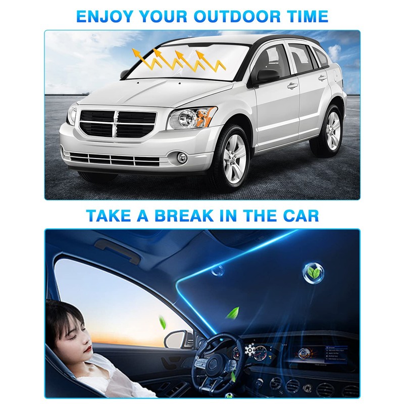 KUST Windshield Sun Shade for 2007–2012 Dodge Caliber Window Shade