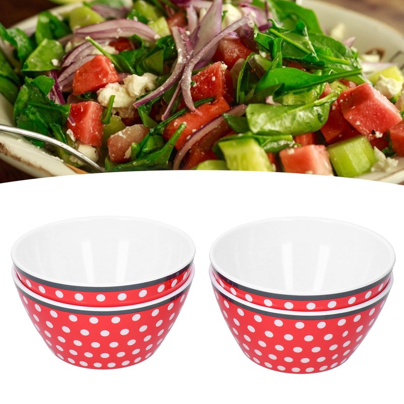 4PCS 6in Salad Bowl Dinner Serving Bowl Sets Kitchen Imitation