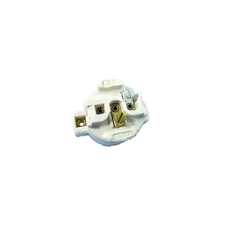 Leviton Lampholder, Incandescent, Medium Base, One Piece, Keyless, Unglazed Porcelain,