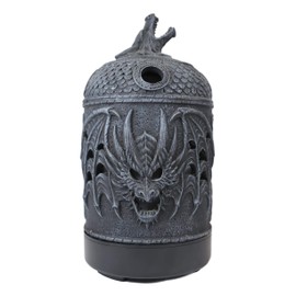Ebros Gift Fantasy Draco's Smoke Breath Gothic Dragon with Celtic Trinity Knotwork Aroma Essential Oil Diffuser with Colorful LED Lights and Electronic USB Power Cord Home Aromatherapy Accessory
