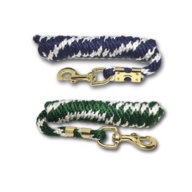 Lead Rope for Horses, Tie Rope in Various Stylish Designs, Lead Rope, Pony, Donkey, Goat (1 x Green + 1 Blue)