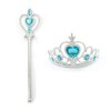 Kuzhi Princess Elsa Crown Tiara and Wand Set — Silver