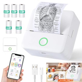 Portable Mini Thermal Printer Pocket Photo Printer Wireless Bluetooth Printing