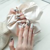 Sun&Beam Nails Handmade Nail Tips, Medium, Long, Almond, Silver, Silver,