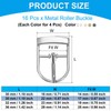 PATIKIL Single Prong Belt Buckle 0.8", 16 Pcs Metal Roller