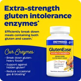 Suplemento Nutricional GlutenEase Enzymedica 60 Cápsulas Vegetarianas Sin Sabor