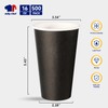 JOLLY CHEF 16oz Black Disposable Paper Coffee Cups 500 Pack