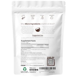 Micro Ingredients Vitamin D3 10,000 IU + K2 MK-7 200 mcg, 600 Softgels with Virgin Coconut Oil (2 Pack) | 2-in-1 Vitamins D & K Complex | Extra Strength, Easy to Swallow, Non-GMO, Gluten Free