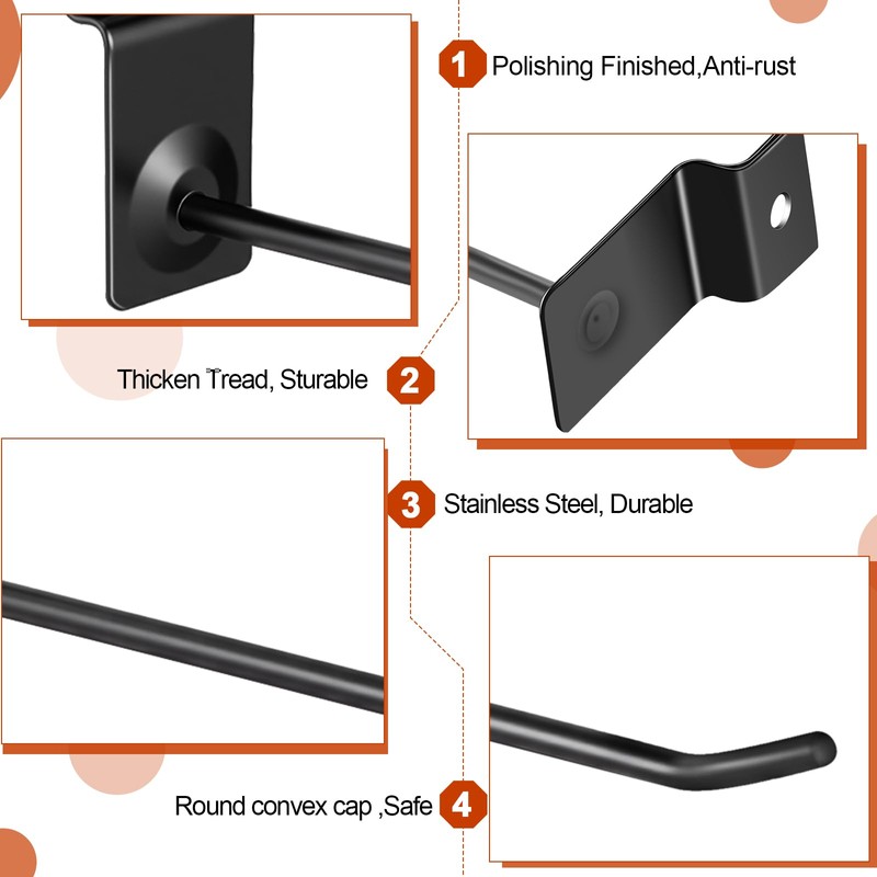 Moxweyeni 100 Pack Slatwall Hooks, 6 and 8 Inch Slatwall